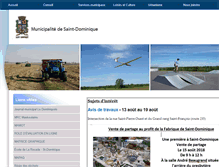 Tablet Screenshot of municipalite.saint-dominique.qc.ca